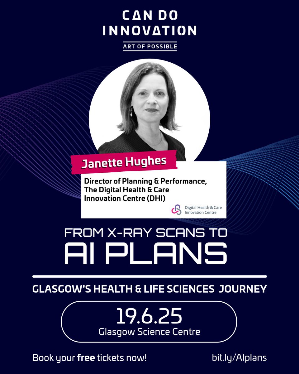 CANDOsummit's tweet image. 🎤 Speaker Announcement: Janette Hughes, @dhiscotland
With 20+ years driving digital health innovation across Scotland, Janette is a global thought leader and advisor who champions tech-enabled, personalised care transforming lives.
🎟️ bit.ly/AIplans
#ArtOfPossible