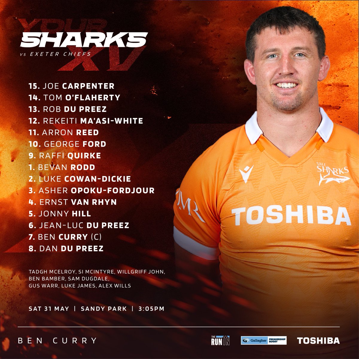 SaleSharksRugby's tweet photo. 𝗬𝗢𝗨𝗥 𝗦𝗛𝗔𝗥𝗞𝗦

Ready to face the task in hand 😤

Read more here 👉 https://t.co/GzSfbQrITK https://t.co/W7sZCjT5Xm