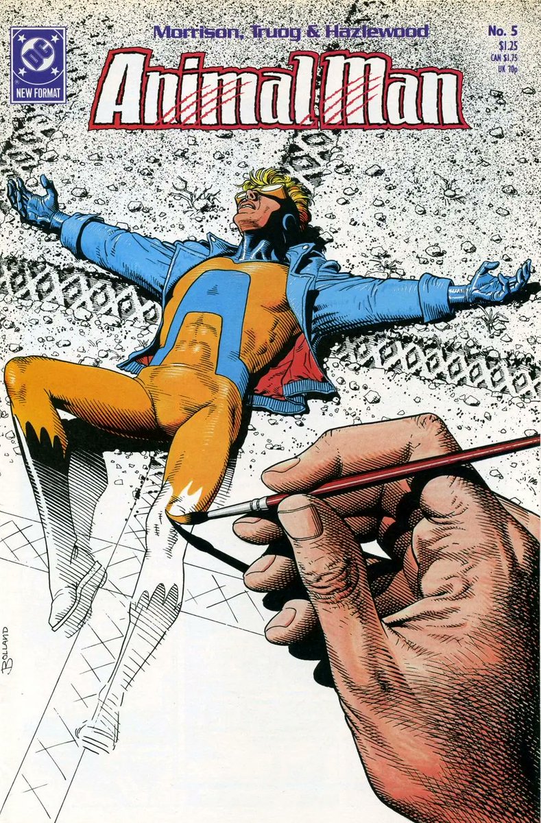 No sé si os había contado por aquí que el protagonista de "La lengua herida" es un tipo que de niño soñaba con ser dibujante de #cómic, que intentó serlo... y que está obsesionado con el "Animal Man" de Morrison. Marvelitas, deceítas, ¿os animáis a leerla? candaya.com/libro/la-lengu…