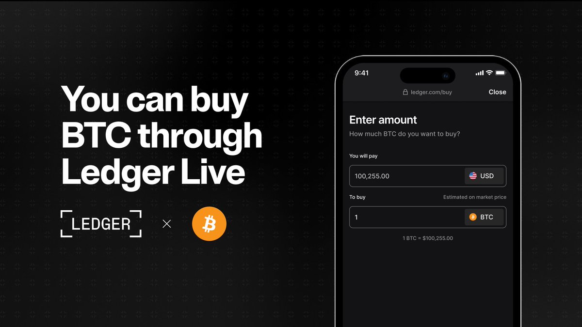 Did you know you can buy Bitcoin securely through Ledger Live? 🔐 With  Ledger Live, you can purchase Bitcoin directly, all while keeping your  private keys safe and under your control. 🛡️