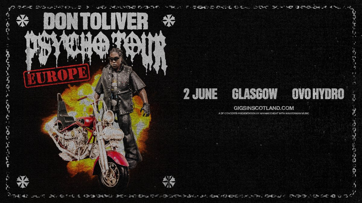 OVOHydro's tweet photo. ⏰ Here are your event times* for Don Toliver on 2 June:

1830 Doors open
1930 Event starts
2245 Event finishes

*Subject to change

More info ➡️ https://t.co/8rYhX3kjz9 https://t.co/PI6kVmFJF6