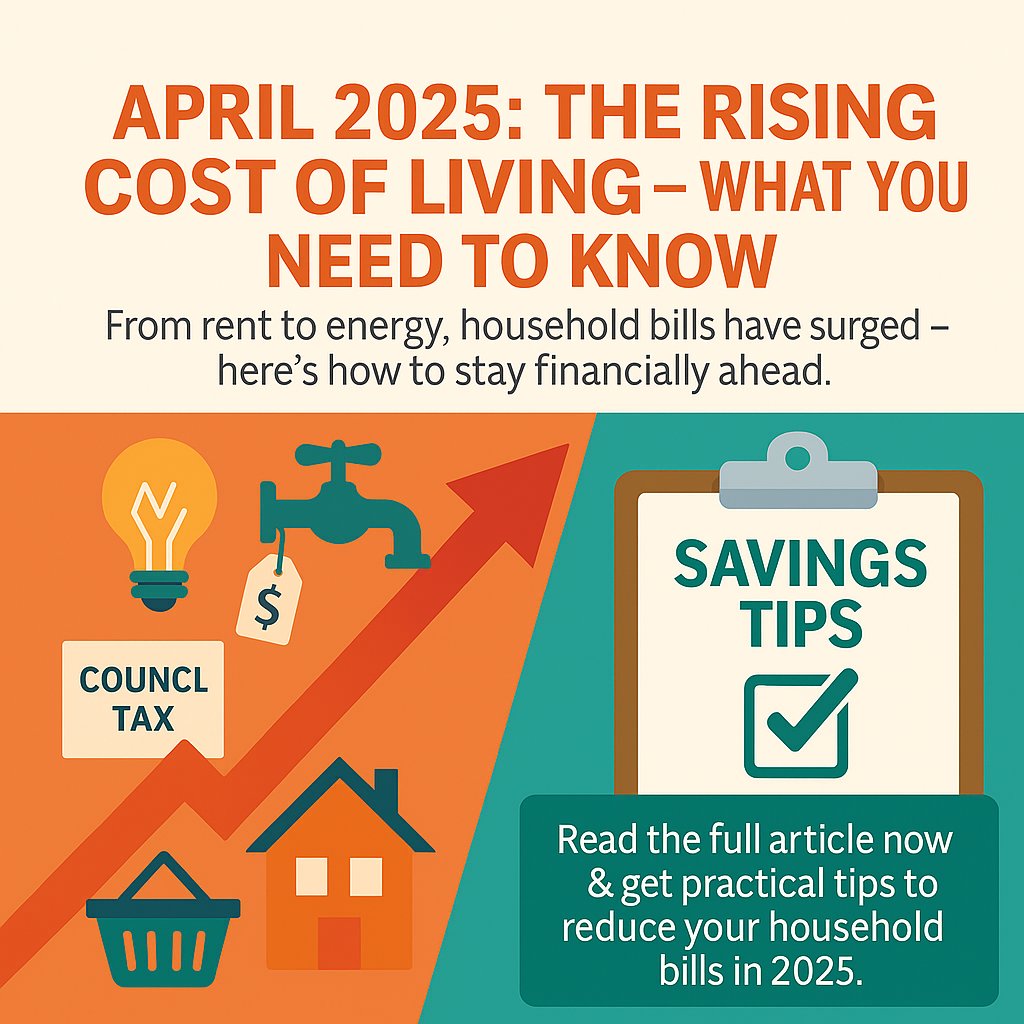Living costs are climbing fast — April 2025 has seen some of the steepest bill increases in years. But it’s not all bad news: with a few small changes and the right information, you can take control of your household budget. Click the link below to find out more