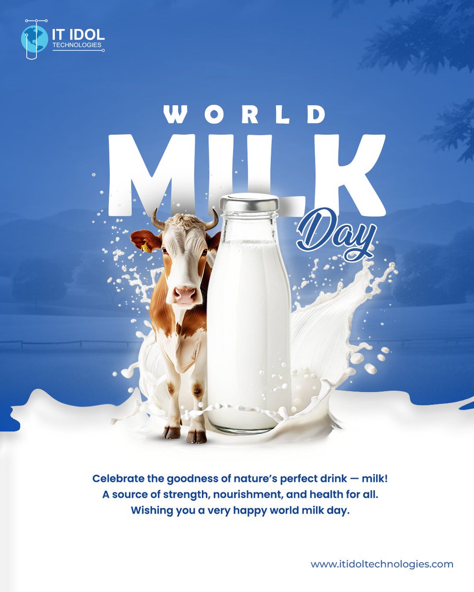 itidoltech's tweet image. 🥛 Happy #WorldMilkDay from IT IDOL Technologies!

Just like milk strengthens bones, innovation strengthens businesses.

Here’s to building strong foundations with the power of tech and a daily dose of freshness! 💻✨

#HealthyTech #ITIDOLTechnologies #milkday