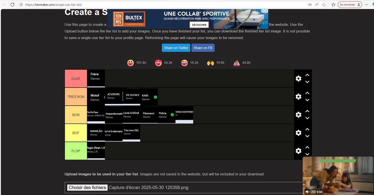 BIG TIER LIST DE BEYAH L'ALBUM DE DAMSO DITES MOI CE QUE VOUS EN PENSEZ
