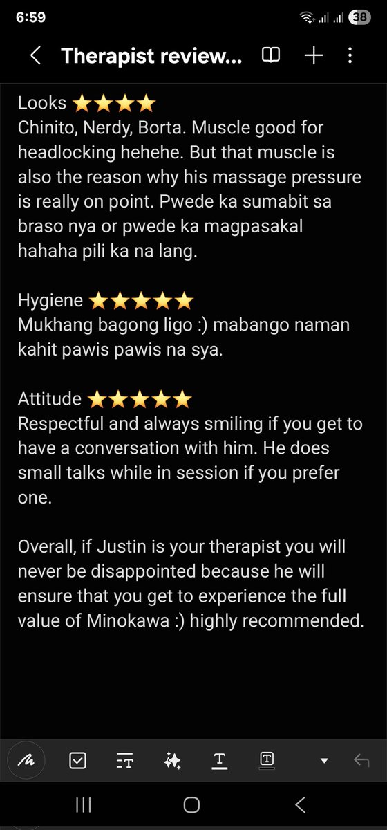 Henrix18c2's tweet photo. Therapist Review
Name: Justin
Service: Minokawa
Spa: @GPhoenixTimog 

Disclaimer: experience may vary per person. https://t.co/ti0H0z9bcn