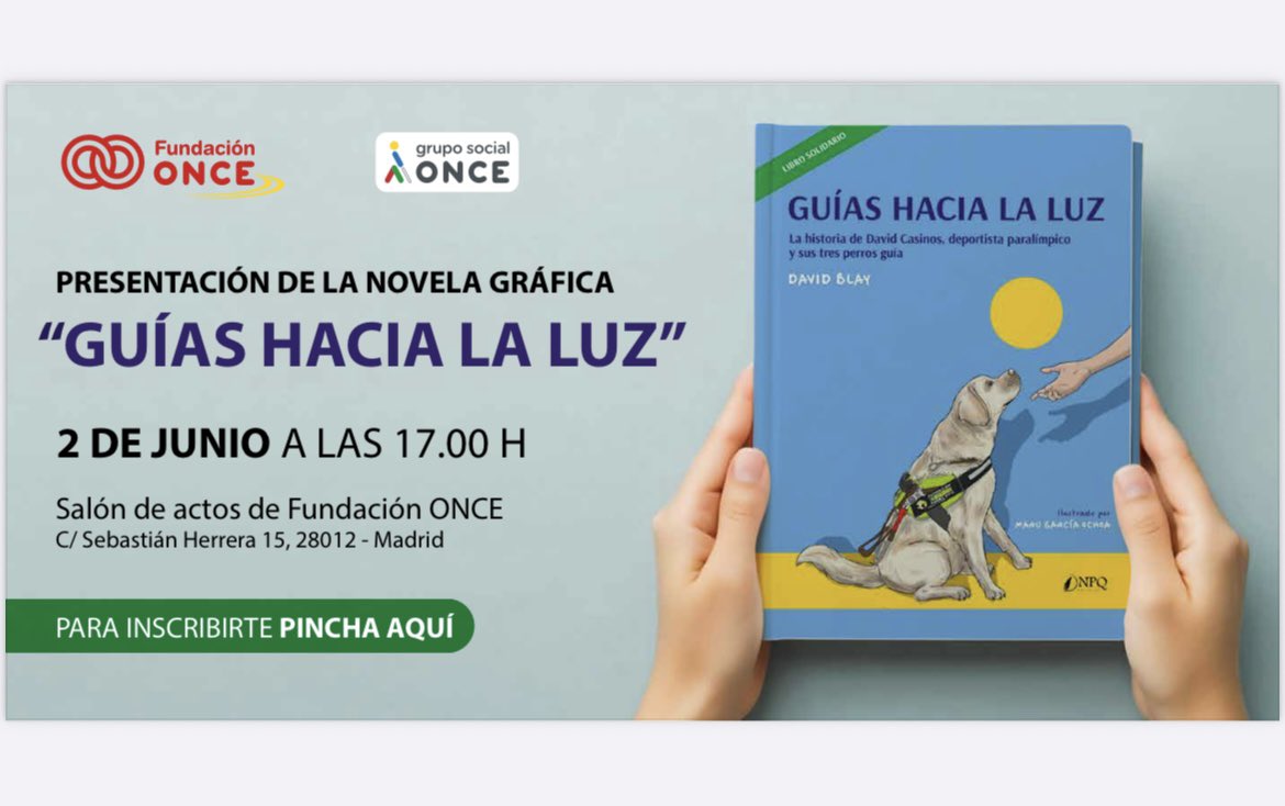 DavidCasinos's tweet photo. 😎Ahora sí...
cuenta atrás para la presentación de uno de Guías de luz.
📚Como sabéis esta novela gráfica cuenta la historia de #Ximena, #Farala y #Urano, de cómo esos seres con un ❤️ enorme se convierten en mis ojos.
🗓️Lunes, 2 de junio
⏰17 horas
Fundación ONCE (#Madrid) https://t.co/ToZG2QXh1U