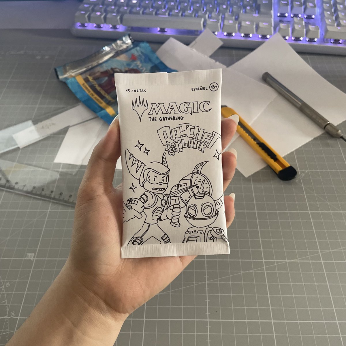 ik444ri's tweet image. le hice un mini mazo de magic a mi novio de su juego favorito para su cumple…