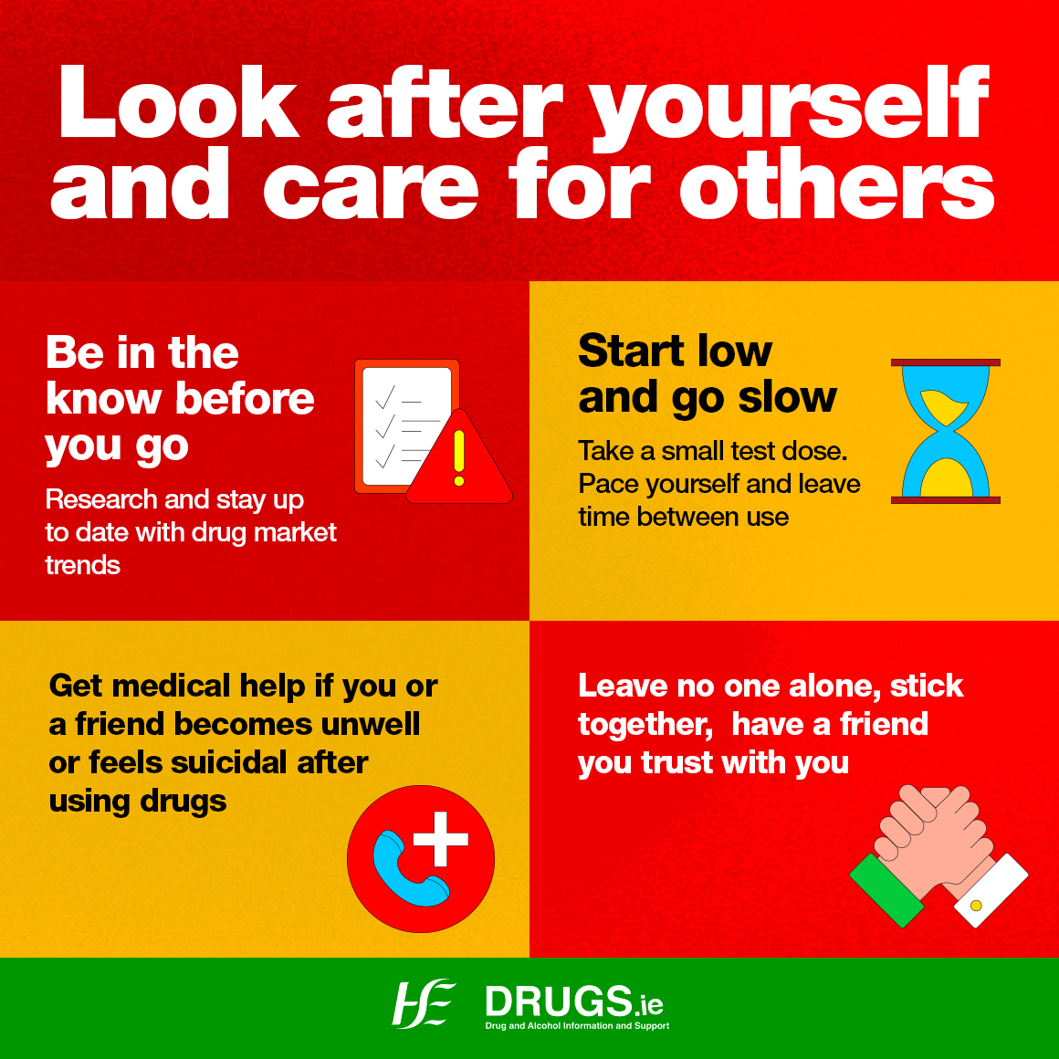 National Ambulance Service ๐ฎ๐ช๐ (@ambulancenas) on Twitter photo Heading to a festival this weekend? 
If you're using drugs it's important to know the signs of an emergency in case something goes wrong. 
Never be afraid to get help if you or a friend become unwell after using. Go straight to the ED or call 999 if you suspect an overdose. Heading to a festival this weekend? 
If you're using drugs it's important to know the signs of an emergency in case something goes wrong. 
Never be afraid to get help if you or a friend become unwell after using. Go straight to the ED or call 999 if you suspect an overdose.