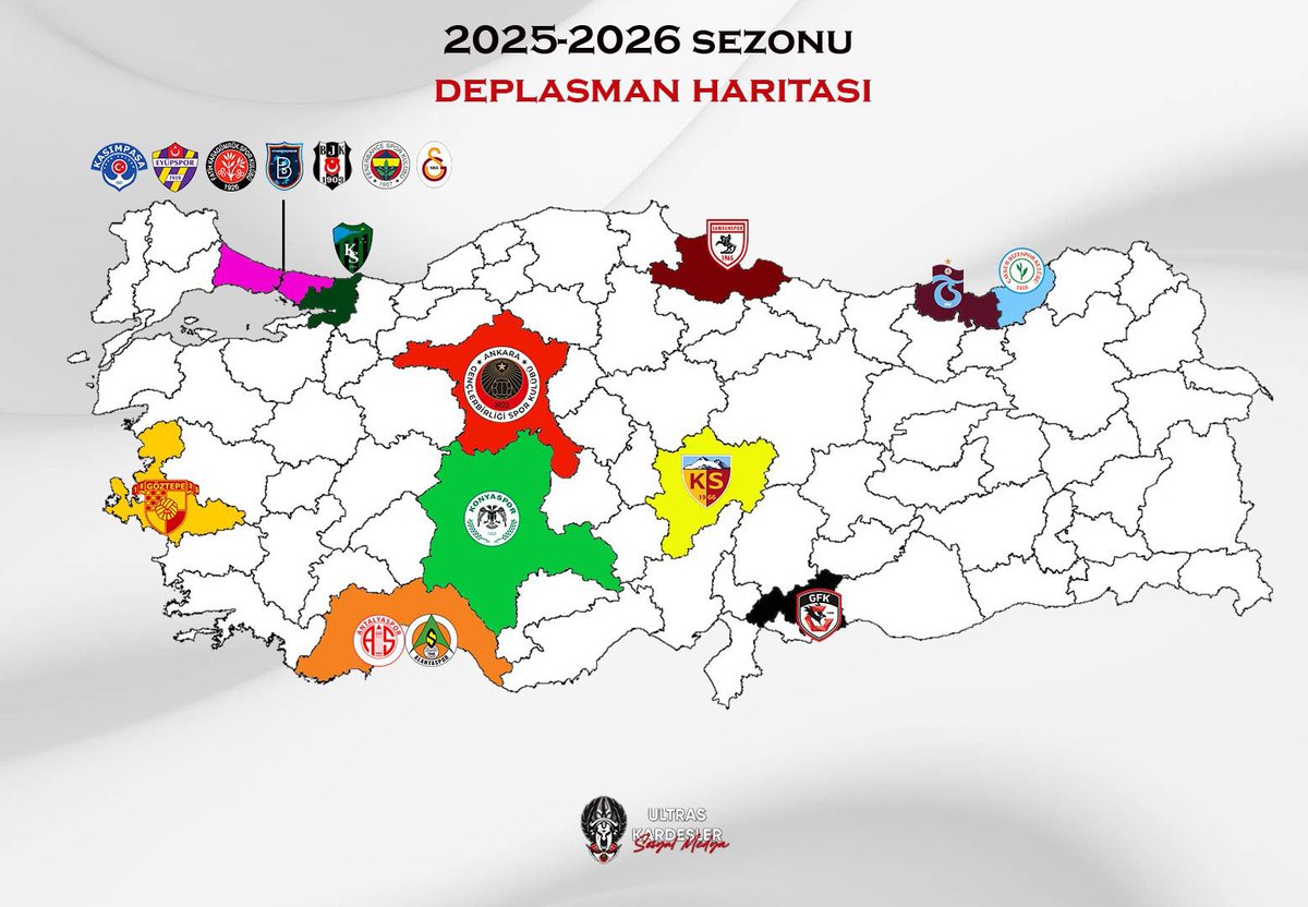 2025-2026 deplasman haritamız #gençlerbirliği #ultraskardeşler