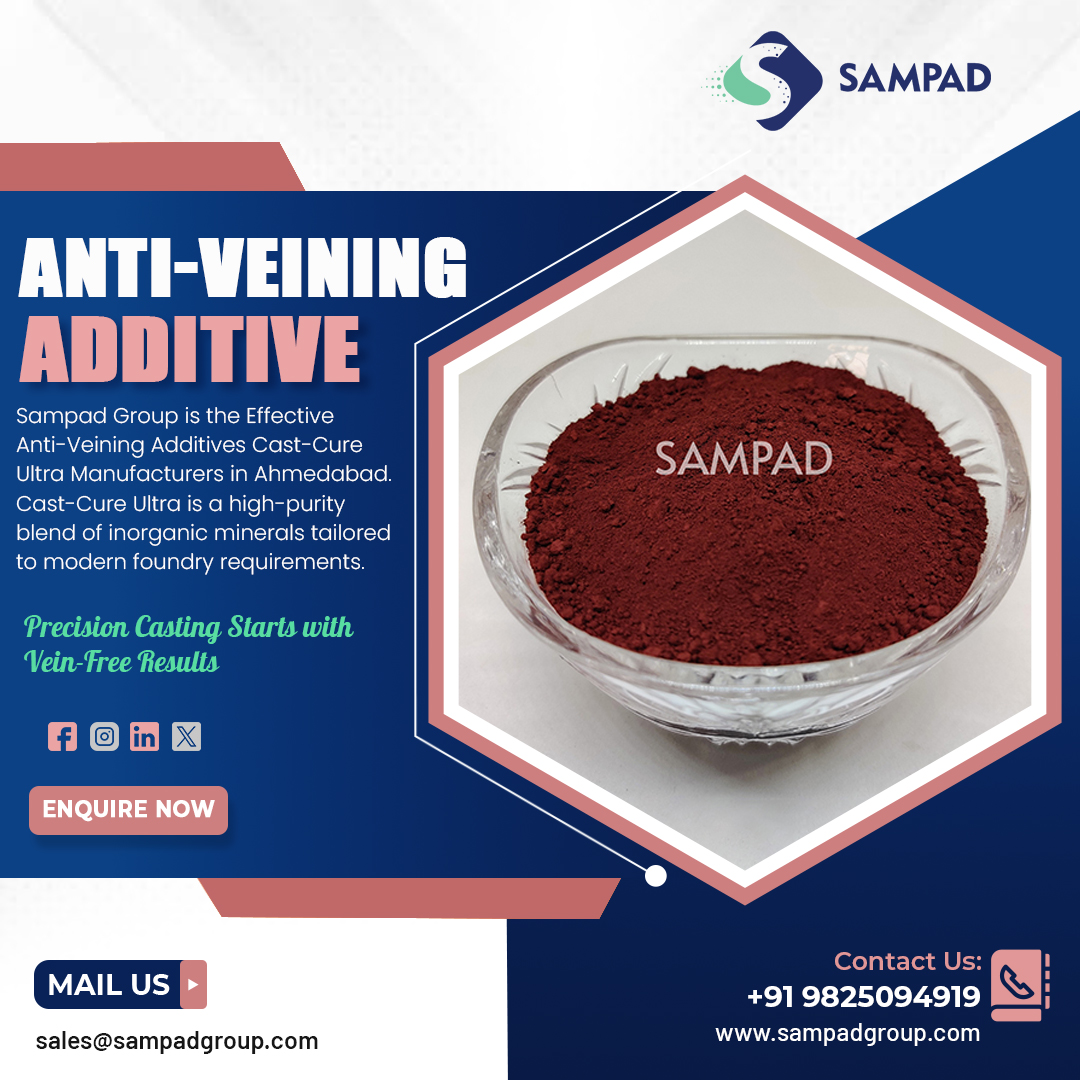 sampadgroup's tweet image. 🛠️ Precision Casting Starts with Vein-Free Results!
Eliminate veining defects and enhance casting quality with Cast-Cure Ultra by Sampad Group. 
#AntiVeiningAdditive #CastCureUltra #FoundrySolutions #PrecisionCasting #CastingAdditives #SampadGroup #VeinFreeCasting