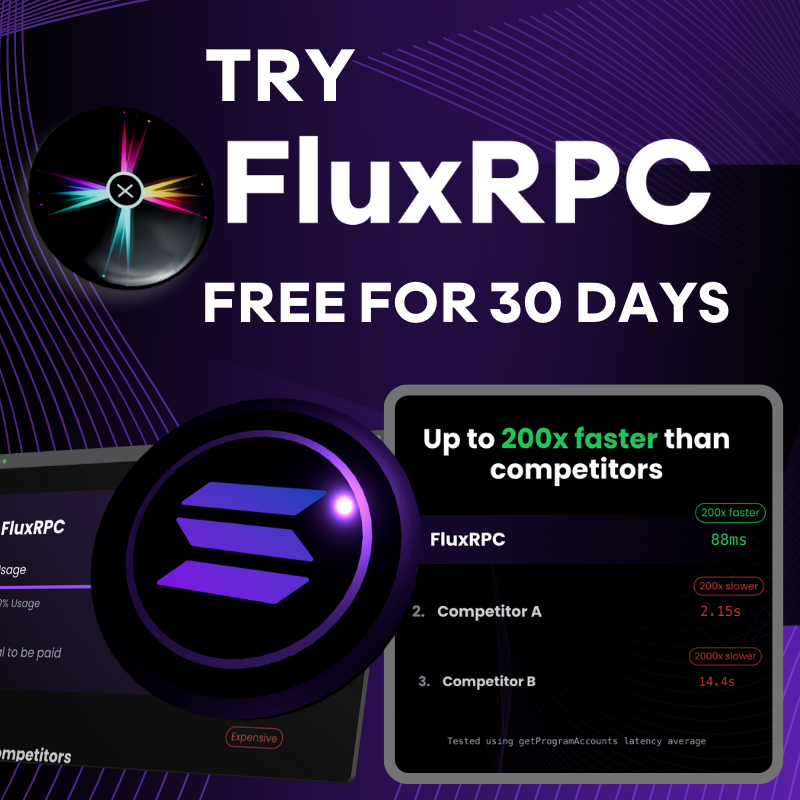 Dev? You need FluxRPC to build real-time tools that don’t lag.

Trader? You need FluxRPC to front-run the front-runners.

Team? You need FluxRPC to scale with infra that won’t tap out.

Free 30-day trial: fluxrpc.com/pricing