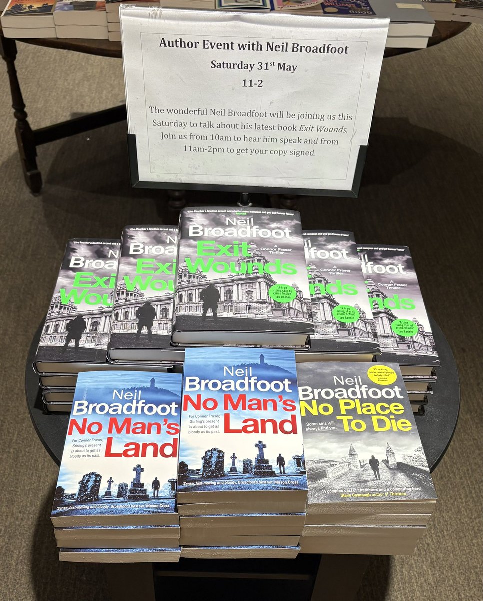 Waterstones Durham (@wstonesdurham) on Twitter photo Don’t forget #bookclub tomorrow at 10am followed by a signing from 11am with the wonderful <a href="/NlBro/">Neil Broadfoot</a> #events #Durham #goodreads Don’t forget #bookclub tomorrow at 10am followed by a signing from 11am with the wonderful <a href="/NlBro/">Neil Broadfoot</a> #events #Durham #goodreads