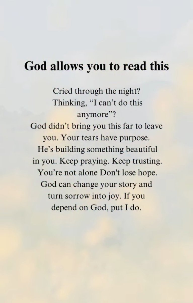 God allows you to read this