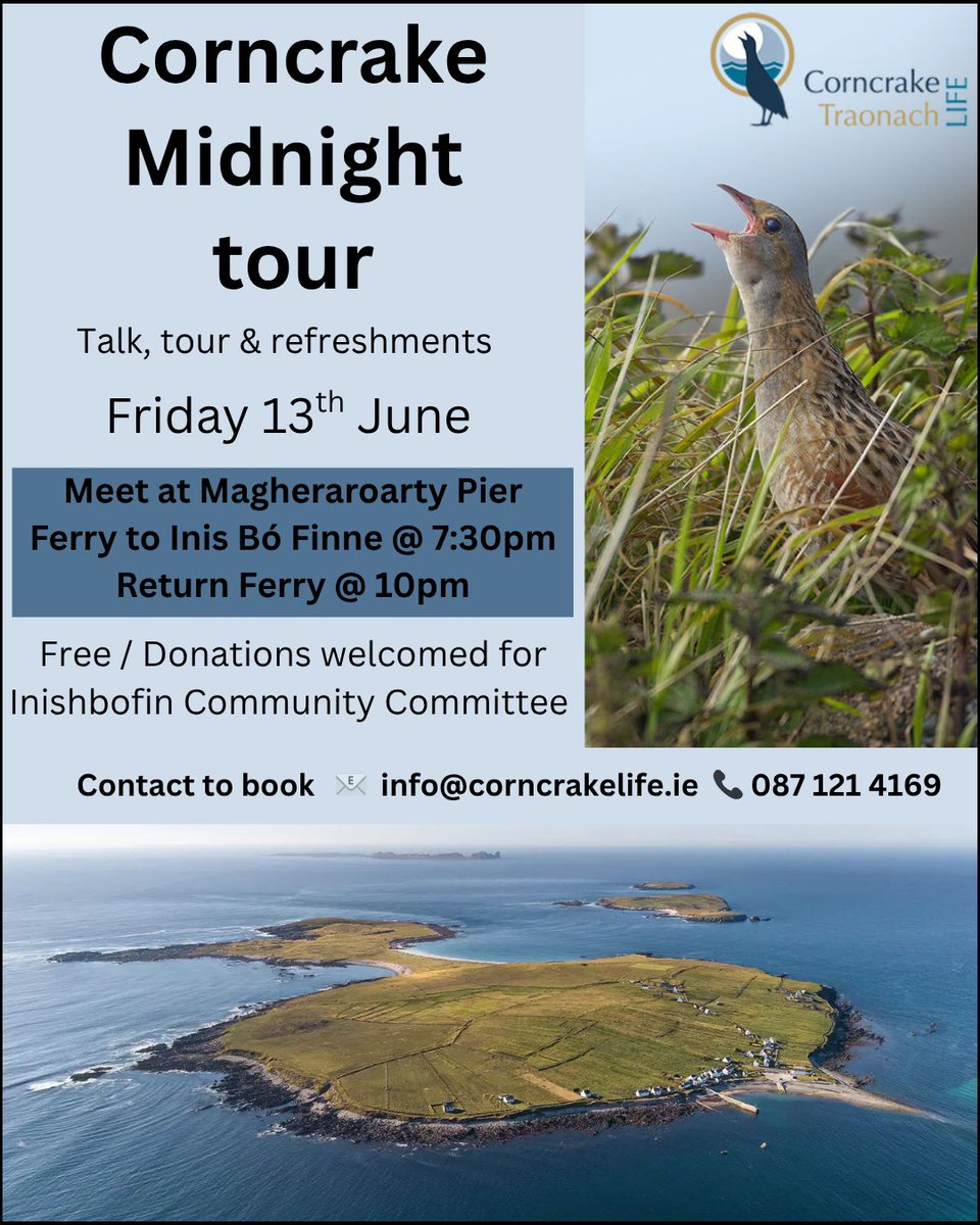 CorncrakeLife's tweet image. Hey Twitter.
This once in a lifetime experience is filling up fast!
Contact us to book your free place.
A night to remember for sure!