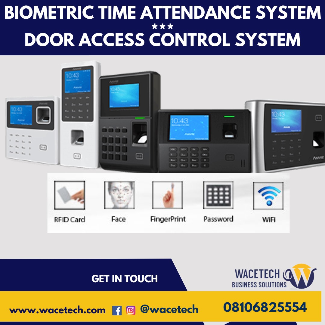 Wacetechng's tweet photo. 🔐 Secure. Smart. Seamless.
Say goodbye to buddy punching and lost access cards. With our Biometric Time Attendance &amp; Access Control, you get next-level security and efficiency—right at your fingertips. 👆
✅ Accurate Time Tracking
✅ Controlled Access
✅ Hassle-Free Integration https://t.co/cGvbUo5Kgv