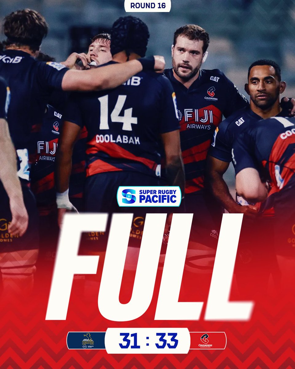 SuperRugby's tweet photo. Crusaders win a thriller to secure second spot on the table 👌

#SuperRugbyPacific | #BRUvCRU https://t.co/oZ67OtACal