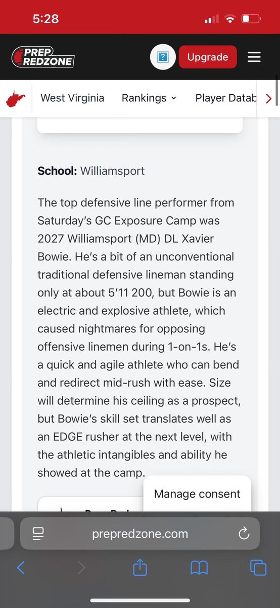 XavierBowie0's tweet image. Thank you @PrepRedzoneWV