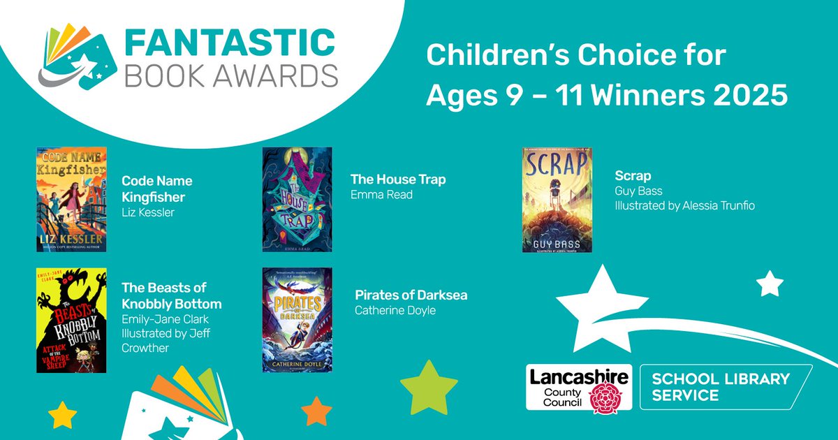 LancashireSLS's tweet image. ❤️ Friday Reads! It has been a little over a week since the winners of our #FantasticBookAwards were announced. Once again, congratulations to all of the winning authors, illustrators and publishers! Which is your favourite? 🥰