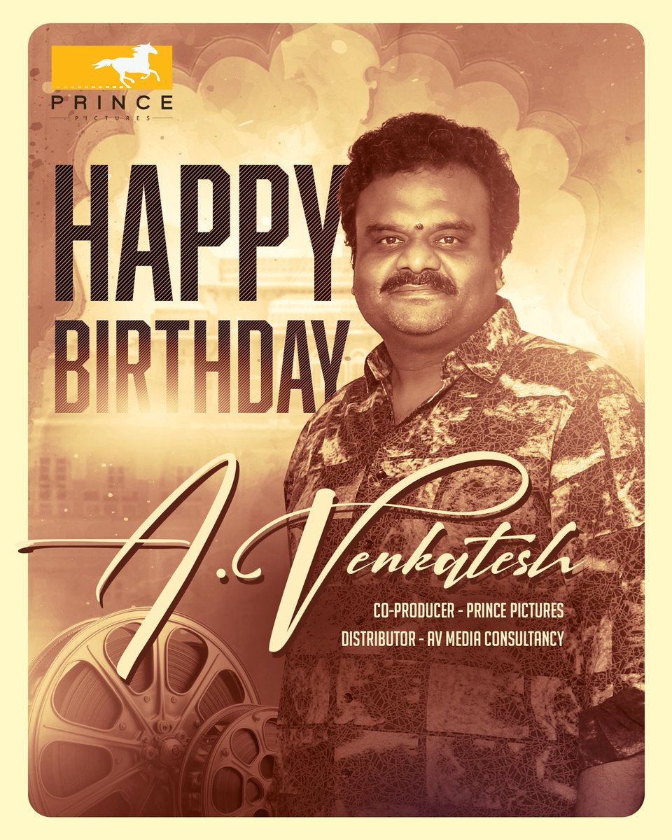 We at <a href="/Prince_Pictures/">Prince Pictures</a> wish our Co-producer <a href="/venkatavmedia/">Venkatesh</a> a very happy birthday. Wishing him a fantastic year ahead.