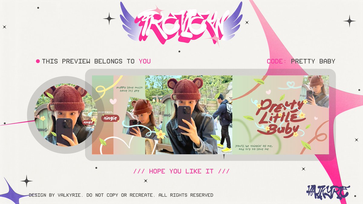 help repost? thank you 🌺✨

mentemen, kenalan yuk sama katalog baruku namanya "PRETTY BABY" 💋 terinspirasi dari lagu pretty little baby hehe semoga mentemen sukaa :3

anyway, ada beberapa layout yang bisa dijemput juga kalo kalian suka. boleh cek ALT ya! thank you 💟