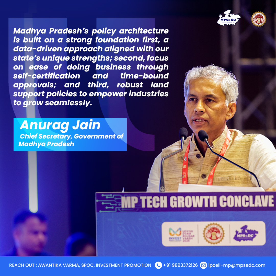 MPSeDC_DST's tweet image. #LeadersatMPTechGrowthConclave  | “Madhya Pradesh’s reform-oriented policy architecture is powering its rise as a top investment destination”

#MPTechGrowthConclave #IntentionsIntoInvestments