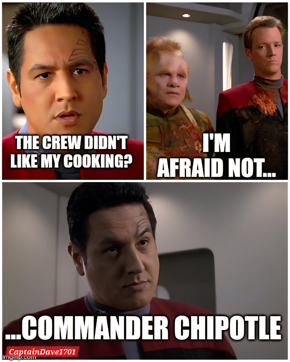 trekker21's tweet photo. #Chakotay #TomParis #Neelix #NCC74656 #DeltaQuadrant #TheMessHall #TheGalley #StarTrek #TheFederation #ParamountPlus #Geek #STVOY #USSVoyager #StarTrekMeme #TrekTok #TrekTalk #GeekTalk #TheGeekShallInheritTheEarth #Humor https://t.co/URsZ4DGsgt