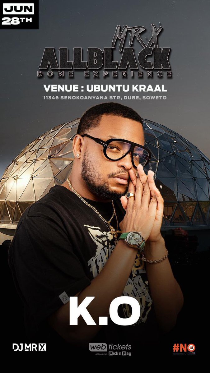 Lit time are coming as we head to Ubuntu Kraal for a good time with only the best #MrXAllBlackDomeExperience All Black Dome