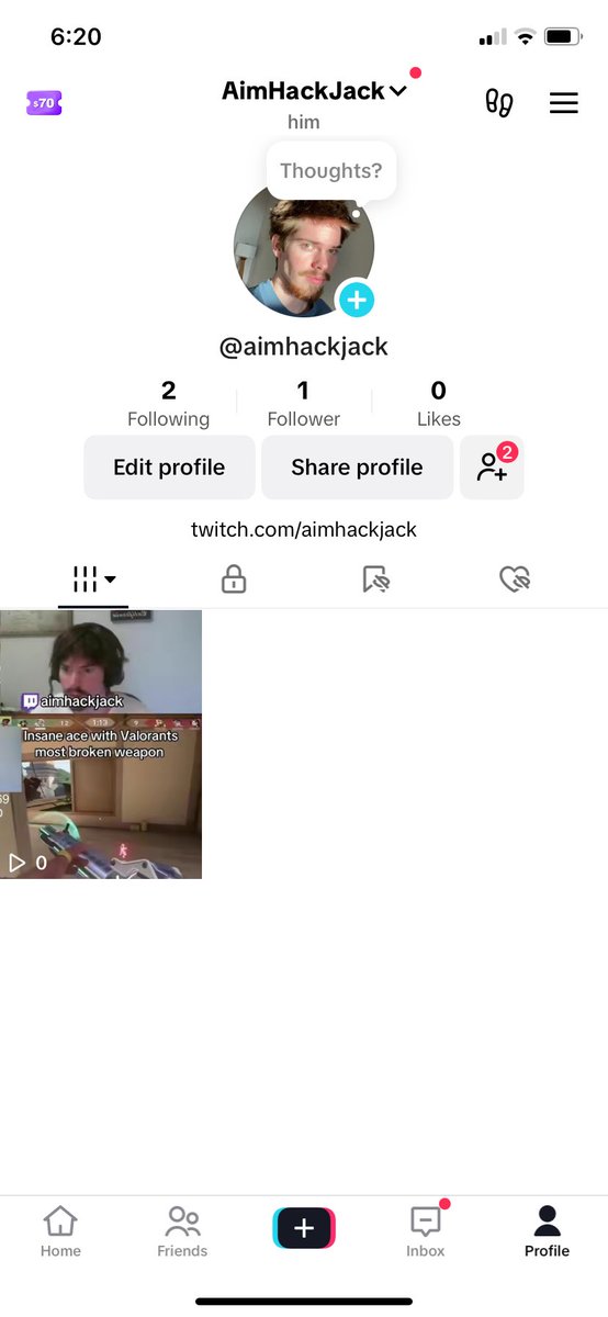 AimHackJack's tweet image. Made a tiktok account if yall wanna help support me! ❤️🤗