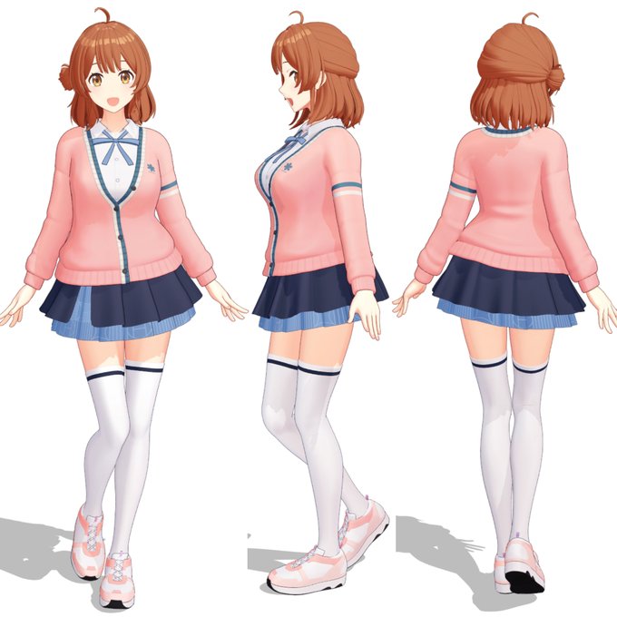 佑◯芽ができませんでした～😇
モデル自体はできましたが
体型モーフが間に合いませんでした
まあ、可愛くできたからヨシ!😋 