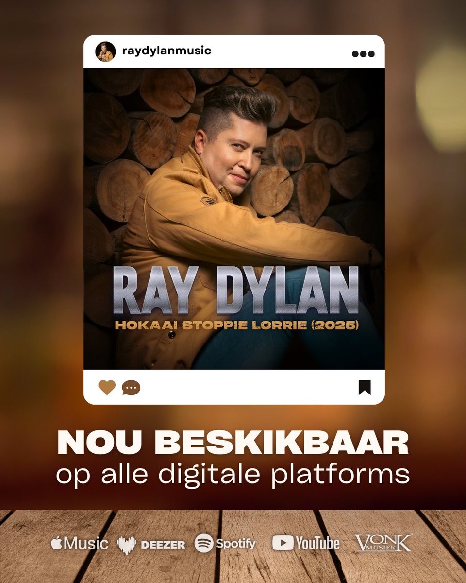 🚛💥 Hokaai Stoppie Lorrie (2025) is nou beskikbaar op alle digitale platforms! Ray Dylan bring dié klassieke treffer terug met ’n splinternuwe klank – gereed om weer harte te steel en luidkeels saamgesing te word! 🔥🎶

👉 Luister nou: ffm.to/3ba15c9423a34a…