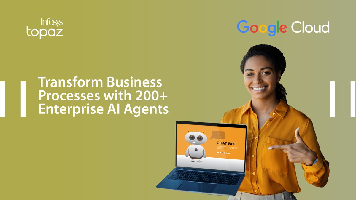 Infosys (@infosys) on Twitter photo #InfosysTopaz leveraged <a href="/googlecloud/">Google Cloud</a>‘s #agenticAI framework & designed 200+ #EnterpriseAI agents across industries & sectors, to transform enterprise processes. Learn more: infy.com/4jpFdBu #InfosysTopaz leveraged <a href="/googlecloud/">Google Cloud</a>‘s #agenticAI framework & designed 200+ #EnterpriseAI agents across industries & sectors, to transform enterprise processes. Learn more: infy.com/4jpFdBu