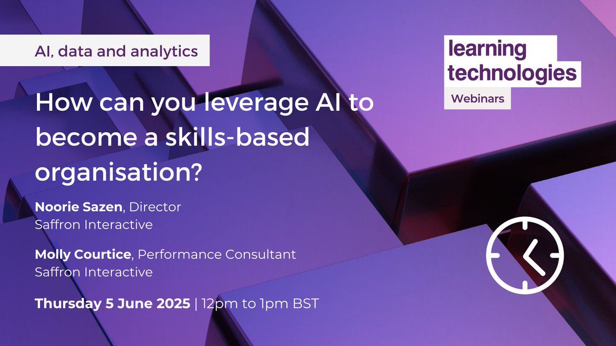 LearningTechnologies (@learntechuk) on Twitter photo π Next week: how you can use AI to become a skills-based organisation! #LTWebinars
<a href="/SaffronInt/">Saffron Interactive</a> will discuss the power of skills-based strategy, equipping you with the tools and frameworks to rethink talent in a world of rapid change.
Register for freeπ eu1.hubs.ly/H0kzPwM0 π Next week: how you can use AI to become a skills-based organisation! #LTWebinars
<a href="/SaffronInt/">Saffron Interactive</a> will discuss the power of skills-based strategy, equipping you with the tools and frameworks to rethink talent in a world of rapid change.
Register for freeπ eu1.hubs.ly/H0kzPwM0