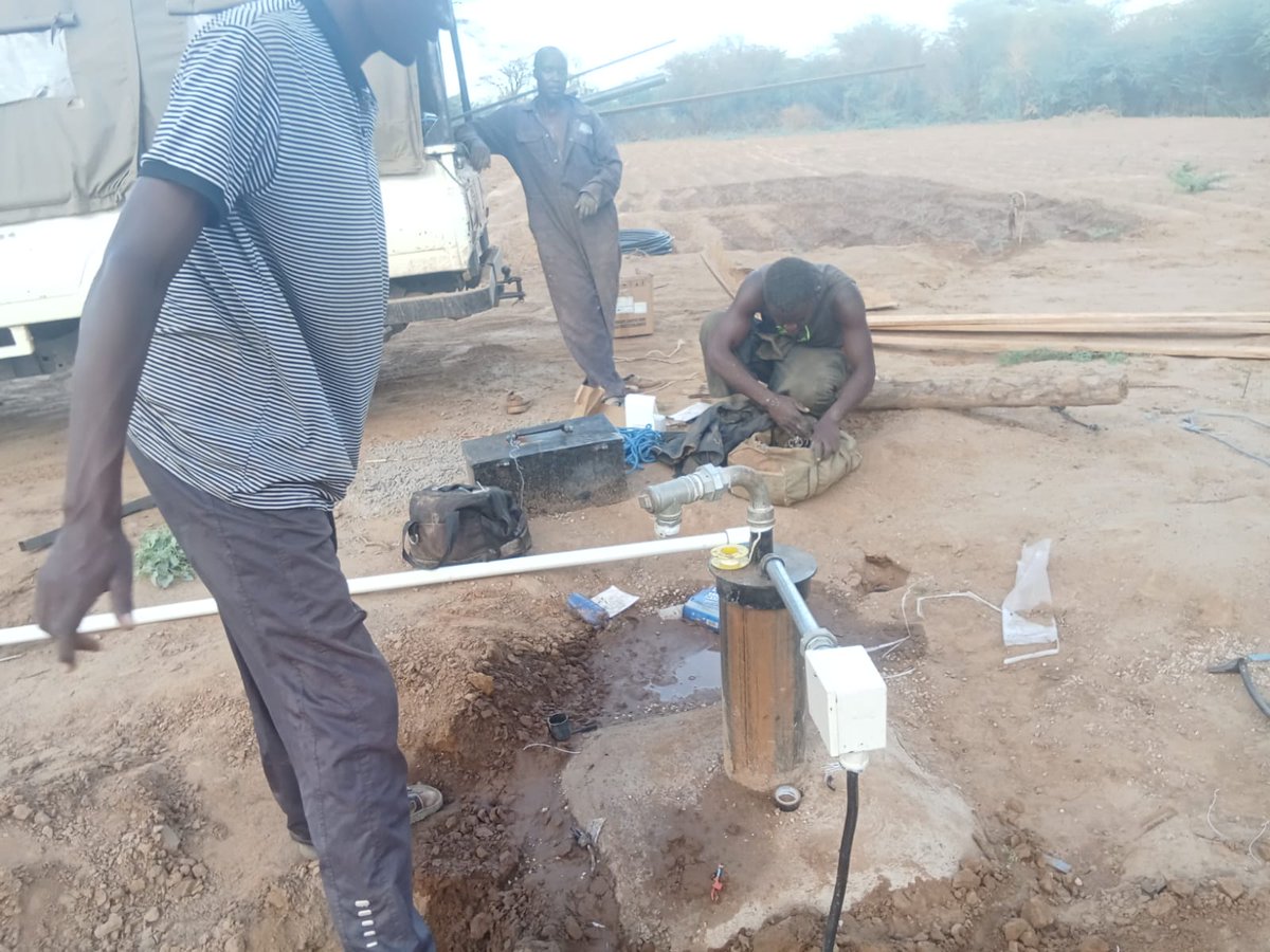NNorthrift's tweet photo. Exciting news from Morulem. Thanks to @NCCK and MCC, a new solar-powered borehole is providing clean water to 600 households. This sustainable source boosts agriculture, supports livestock, and fosters community unity. Water is life.
 #CleanWater #CommunityEmpowerment #NCCK #MCC https://t.co/l8W6oQBJ0h
