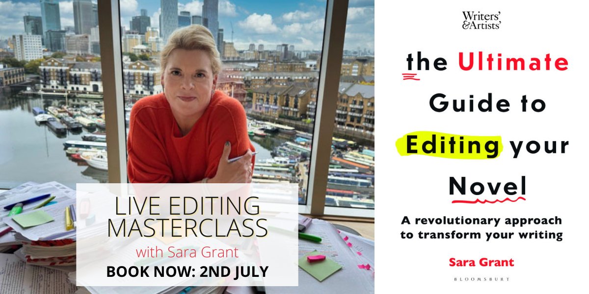 Writers & Artists (@writers_artists) on Twitter photo Join writer and editor <a href="/AuthorSaraGrant/">Sara Grant</a> for an overview of her systemic approach to editing, from the 'big' editorial decisions one might take in relation to plot and character to how to approach #editing at a sentence and word level.
Book now: writersandartists.co.uk/events-and-cou… Join writer and editor <a href="/AuthorSaraGrant/">Sara Grant</a> for an overview of her systemic approach to editing, from the 'big' editorial decisions one might take in relation to plot and character to how to approach #editing at a sentence and word level.
Book now: writersandartists.co.uk/events-and-cou…
