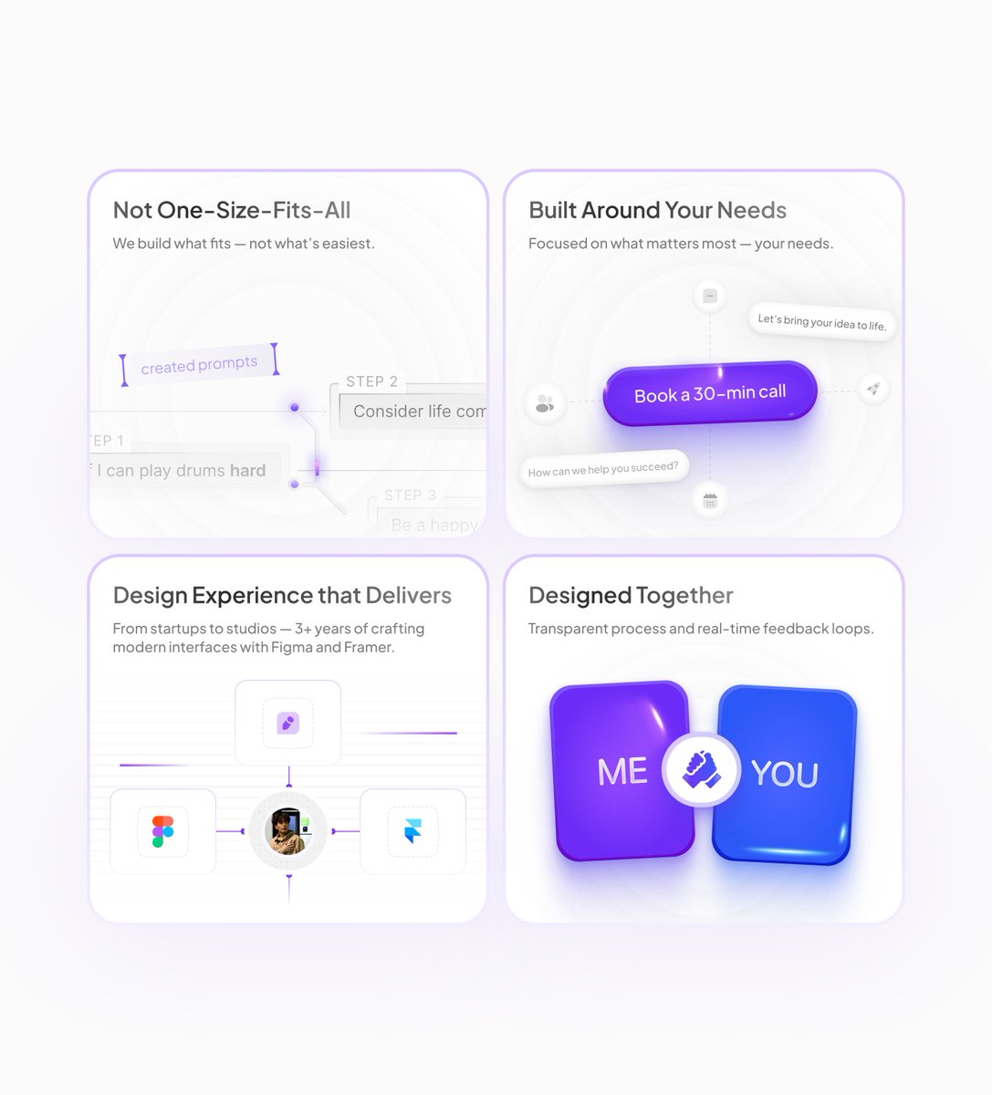 BENTO GIVEAWAY — 4 full UI collections 🎁

To celebrate 2,500 followers, I’m sharing a Figma file with 4 bento-style sets (each includes multiple cards). Free for 48h!
1️⃣ Like ❤️
2️⃣ Comment "BENTO" 💬
3️⃣ Repost (optional 😇)

Follow so I can DM you
Let’s go!