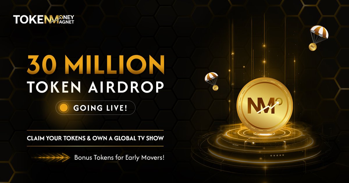 30 Million Token Airdrop – Going LIVE!

Exciting news! We’re launching a massive 30 million token airdrop—and you’re invited to participate. 

Early movers get bonus tokens, so act fast!

Join now: zealy.io/cw/tokenmoneym…

#TokenAirdrop #Web3 #Innovation #EarlyBirdBonus