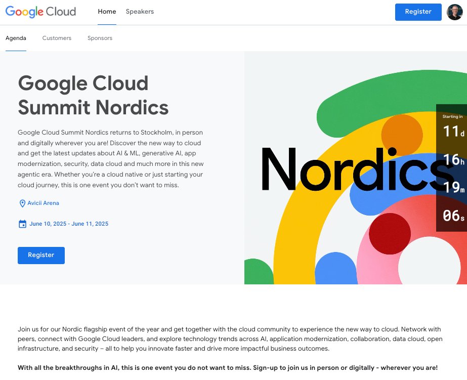 Richard Seroter (@rseroter) on Twitter photo In the Nordic region? We're hosting a big <a href="/googlecloud/">Google Cloud</a> party/event in Stockholm in two weeks.
I'll be there, along with customers and product experts. Should be a blast and super educational. Register here: cloudonair.withgoogle.com/events/google-… In the Nordic region? We're hosting a big <a href="/googlecloud/">Google Cloud</a> party/event in Stockholm in two weeks.
I'll be there, along with customers and product experts. Should be a blast and super educational. Register here: cloudonair.withgoogle.com/events/google-…