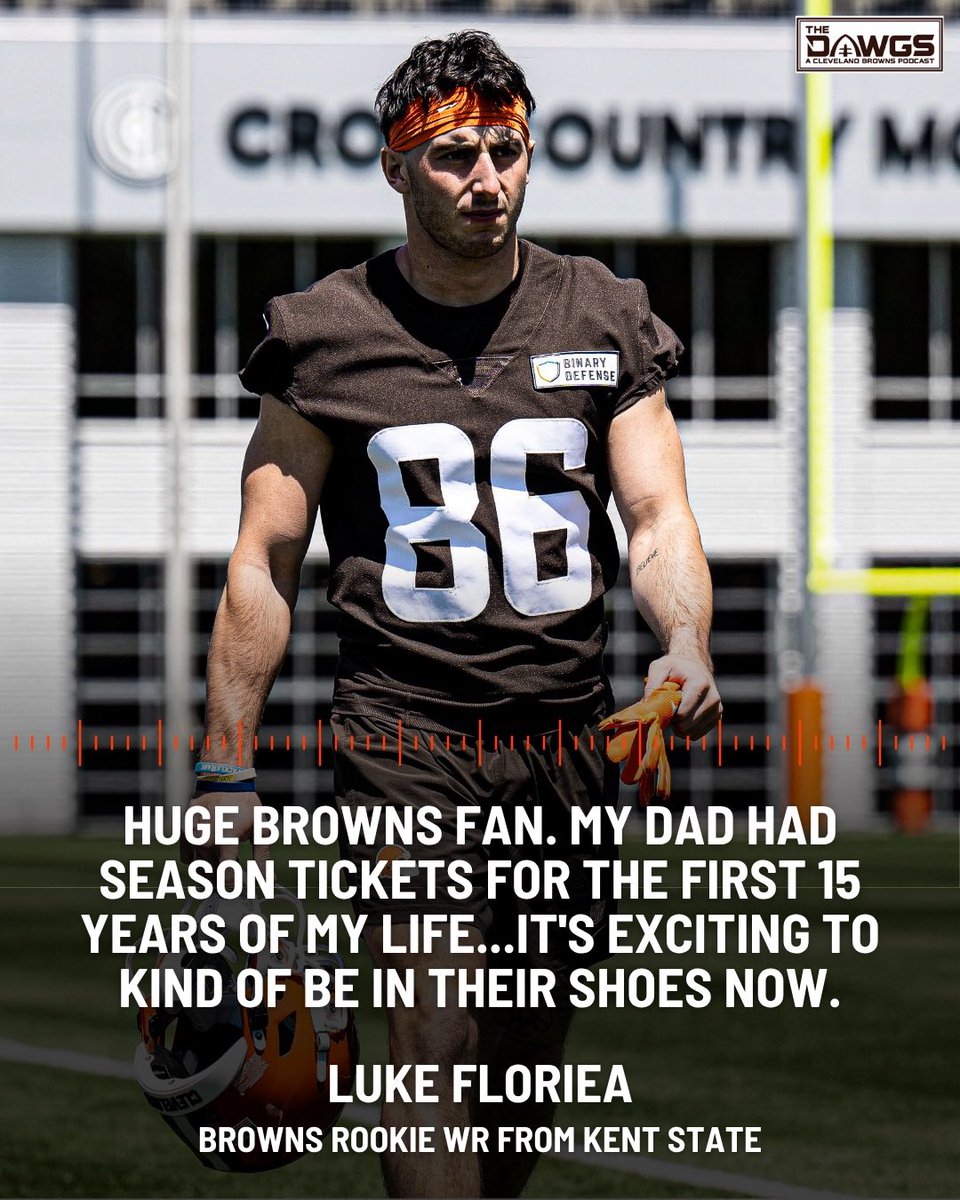 Camryn Justice caught up with Mentor native and Browns rookie WR Luke Floriea. Was he a Browns fan growing up?

“Huge Browns fan. My dad had season tickets for the first 15 years of my life...it's exciting to kind of be in their shoes now."

After impressing coaches during rookie