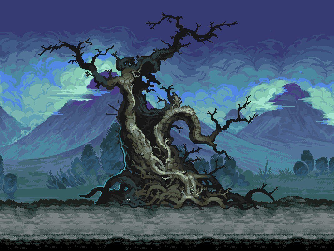 #pixelart #ドット絵
Deadtree, comission wip