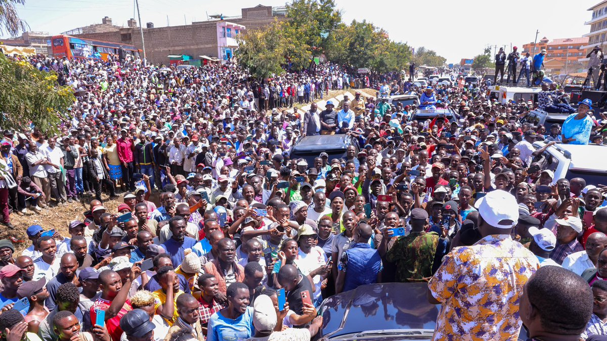 DCP Party Leader HE. Rigathi Gachagua and Wiper Leader Kalonzo Musyoka in Matuu, Machakos County.