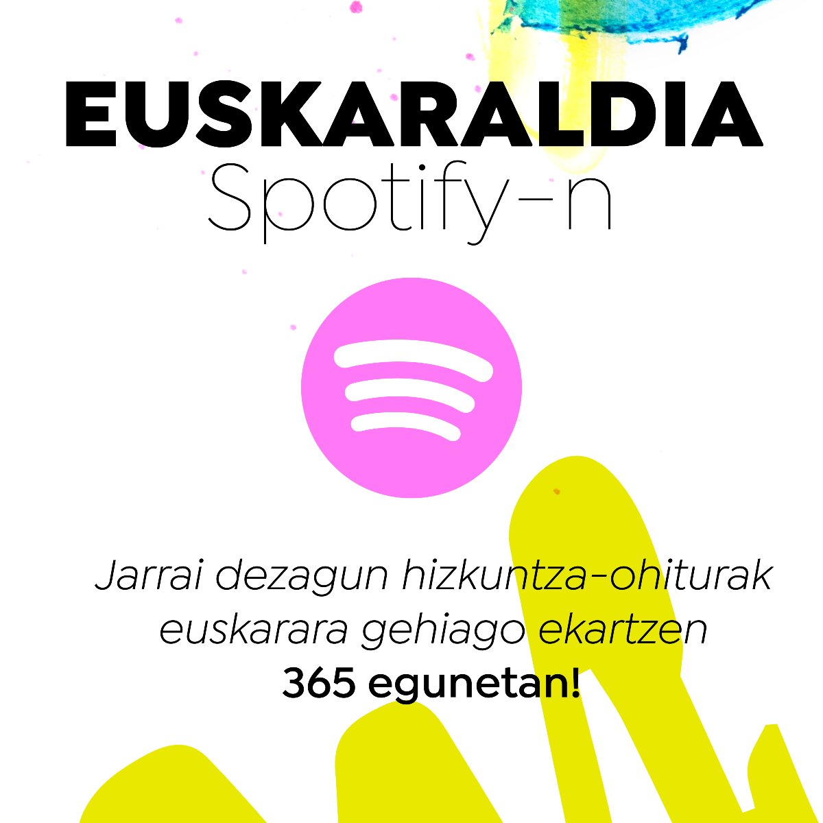 Aisialdia ere euskaraz bizi nahi duzu? Zatoz gure Spotify kontura! open.spotify.com/user/31p2wek5y… 

#Euskaraldia