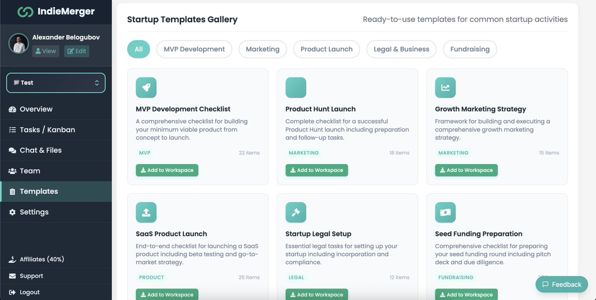 AlexBelogubov's tweet image. Coming soon! @IndieMerger is getting a big update!

Now it will be more than just a platform for finding co-founders 👀