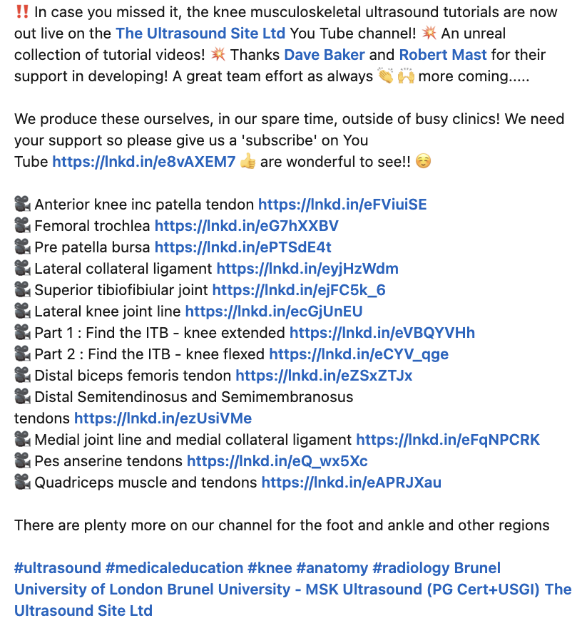 The Ultrasound Site - MSK ultrasound training tweet media