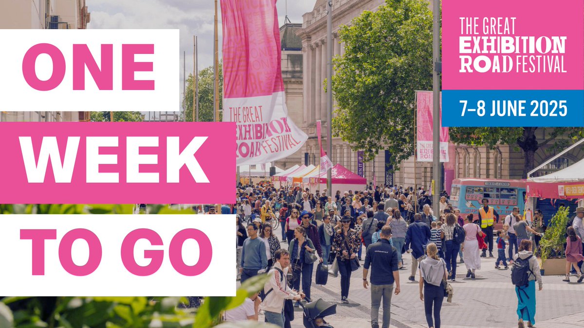 🎉 Join us at #ExRdFest 2025! A vibrant, free weekend of science, arts &amp; culture in South Kensington – 7–8 June!
greatexhibitionroadfestival.co.uk/?utm_source=go…

We’re proud to be part of it 💛

🧵Here’s what the Goethe-Institut London has planned 👇

#GERF #GoetheInstitutLondon #Gimagine