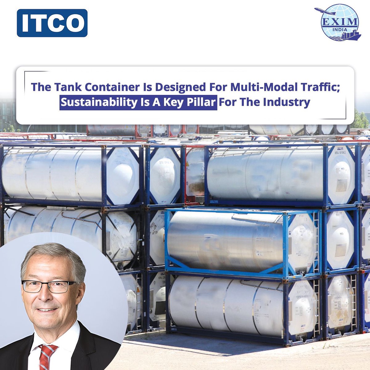 Exim_India's tweet image. Read More at: shorturl.at/Bbhn6

#TankContainers #ITCO #PaulGooch #SustainableLogistics #MultimodalTransport #HAZCargo #AIInLogistics #IoTTracking #GlobalTrade #ChemicalLogistics #SupplyChainSafety #EximIndia