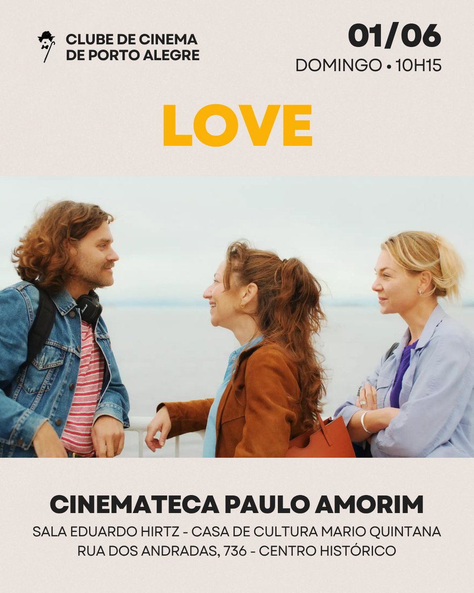 "Love", de Dag Johan Haugerud, com Andrea Bræin Hovig e Tayo Cittadella Jacobsen, sessão Clube de Cinema, domingo, 01/06/2025, às 10:15 da manhã na Sala Eduardo Hirtz da Cinemateca Paulo Amorim.