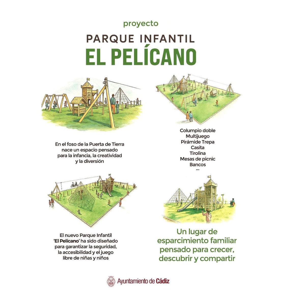 ✅ El Ayuntamiento de #Cádiz anuncia la instalación de un nuevo parque infantil en el foso de la Puerta de Tierra

La recuperación de este espacio para la ciudad se suma a la apertura del torreón y del paseo superior