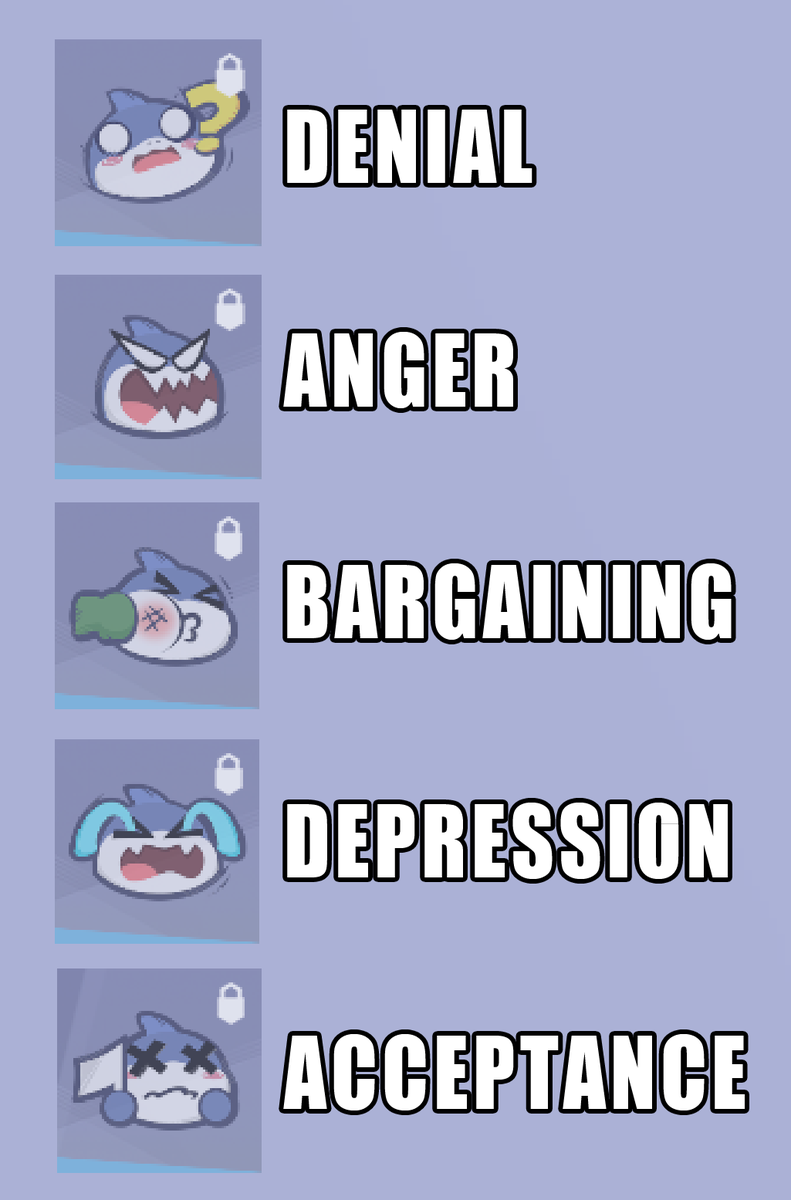 The new Marvel Rival season introduced "moods". Salt in the wound to introduce jeff emotes that perfectly convey the 5 stages of grief from the Jeff "rework"