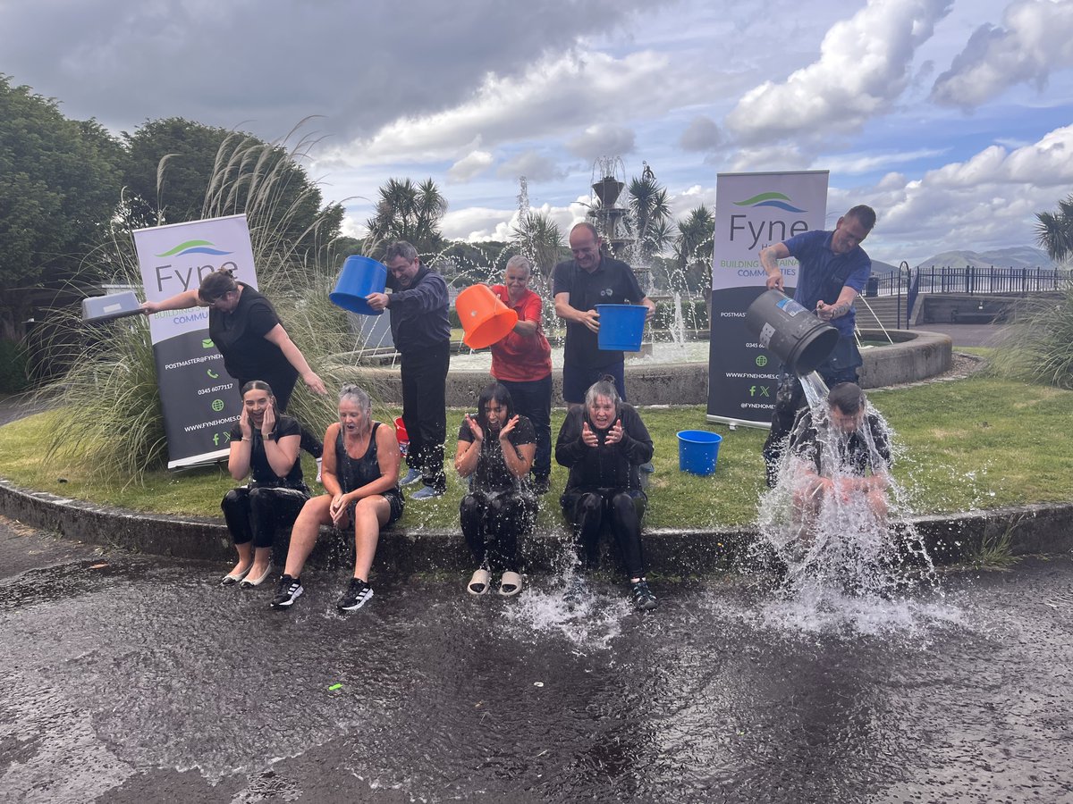 Following a recent Ice Bucket Challenge to raise awareness of mental health, Fyne Homes staff &amp; Committee pledged £350 for charity

The funds will be donated to <a href="/SAMHtweets/">SAMH</a> (Scottish Action for Mental Health)

Well done everyone that got "drookit" for the cause 💦 ❤