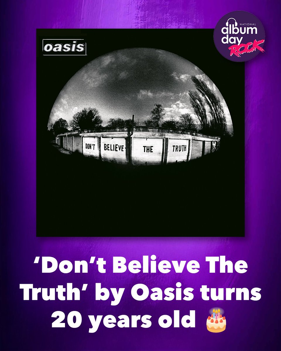 Happy 20th bday to ‘Don’t Believe The Truth’ by <a href="/oasis/">Oasis</a>, what’s your favourite track from this album?

Join the nation in celebrating Rock albums on National Album Day Saturday October 18th 🤘